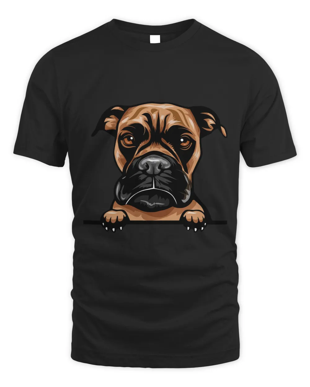 Animal Dog Boxer kkmffeabfdyr Color Peeking Unisex Standard T-Shirt black s