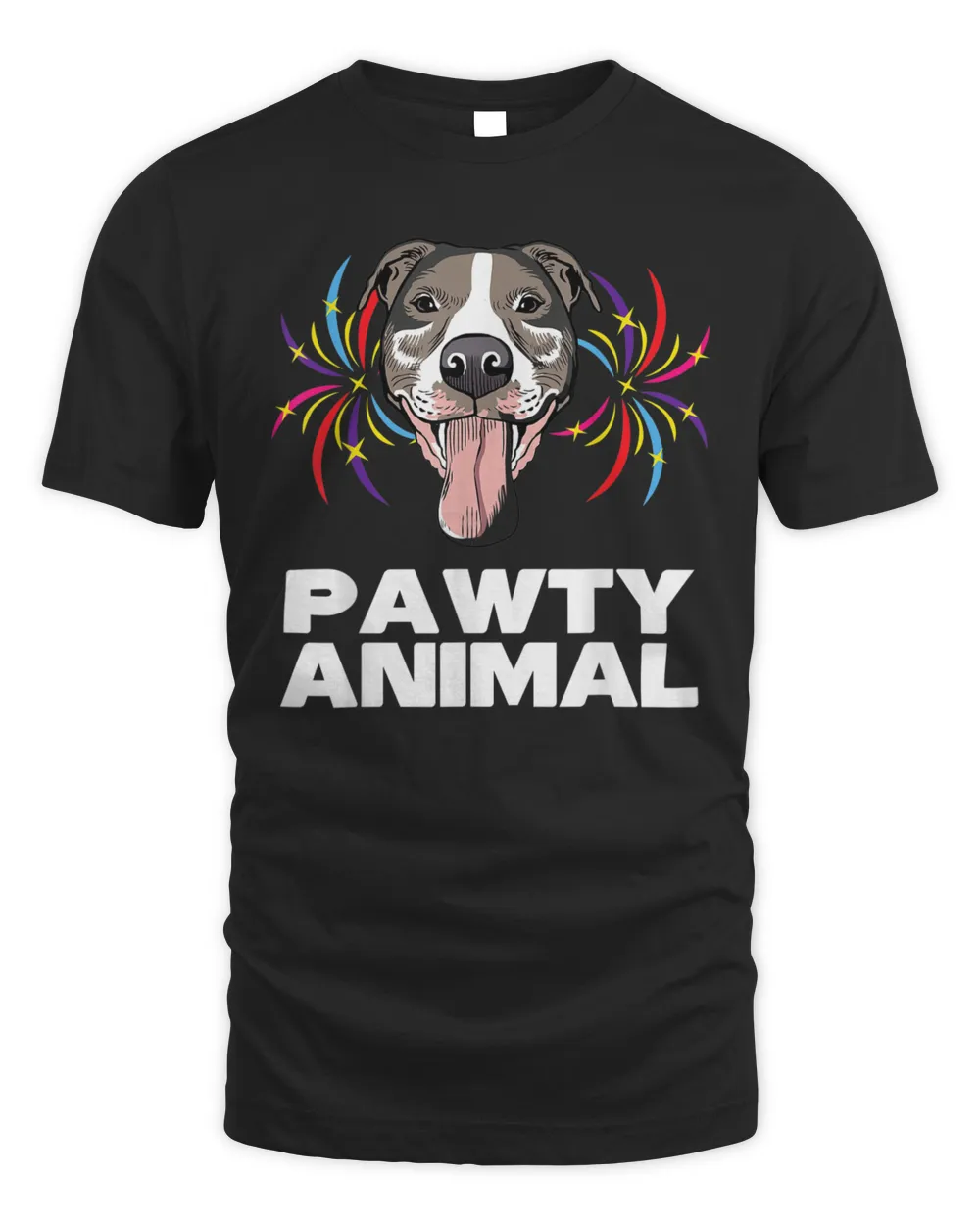 Mens Pawty Animal Party Dog Partying Funny Dog Lovers T-Shirt Unisex Standard T-Shirt black s