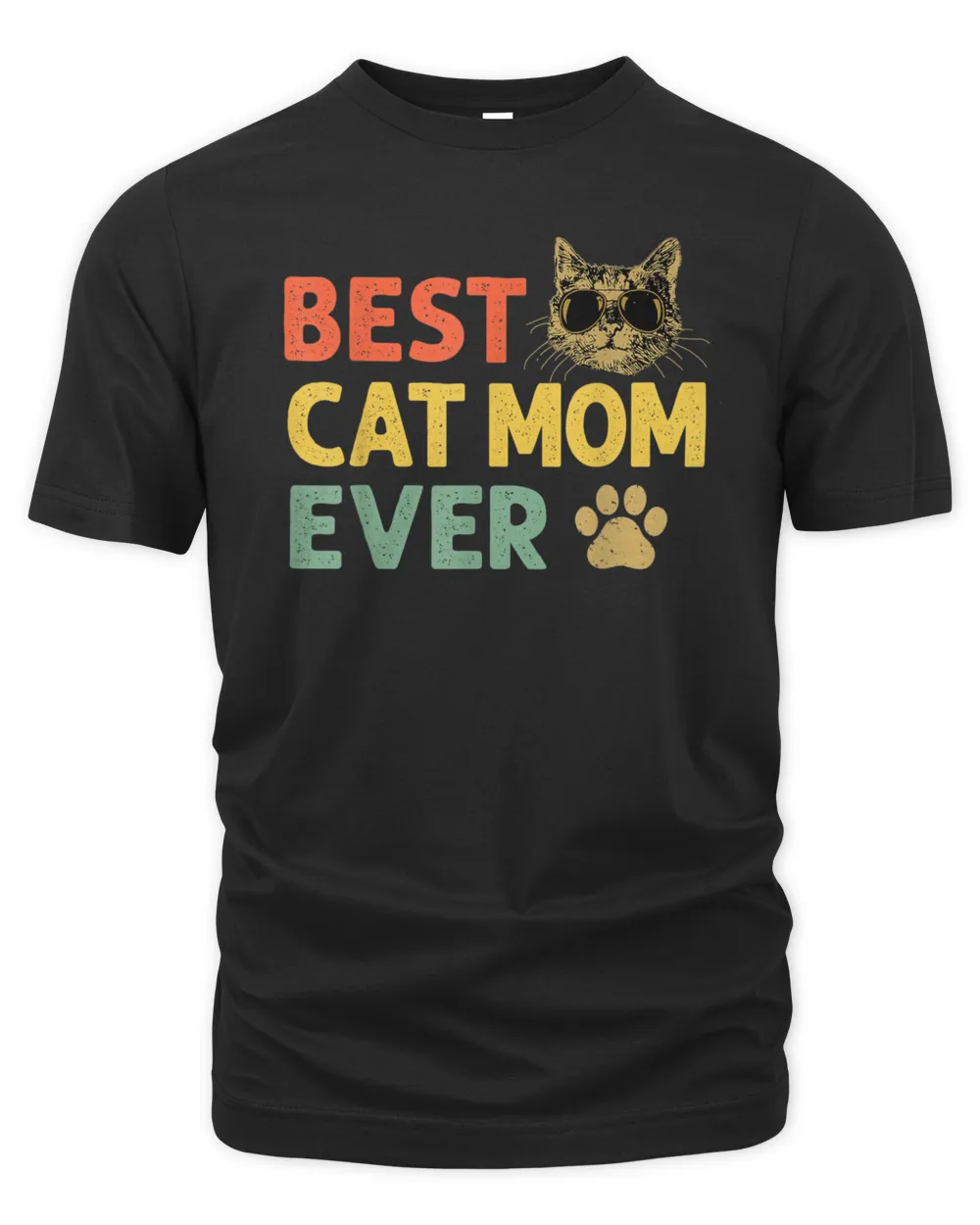 Vintage Best Cat Mom Ever Cat For Women Mother's Day T-Shirt Men's Premium Tshirt black s
