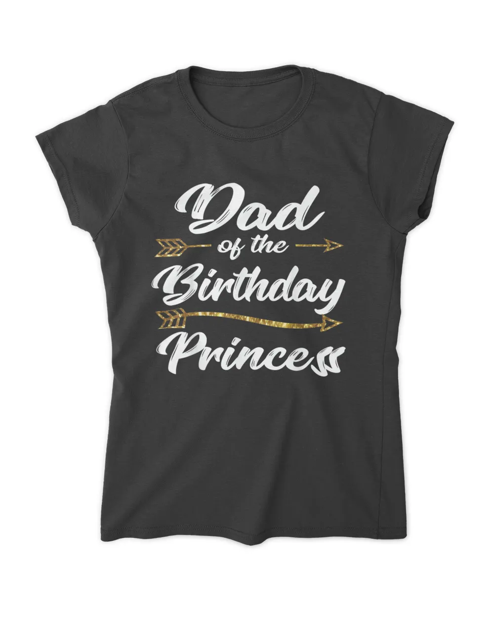 Mens Dad of the Birthday Princess Girl Tee for Father Daddy Papa T-Shirt Women's Soft Style Fitted T-Shirt black s