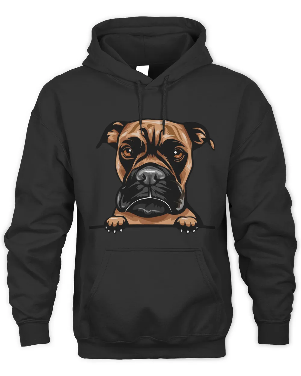 Animal Dog Boxer kkmffeabfdyr Color Peeking Unisex Hoodie black s