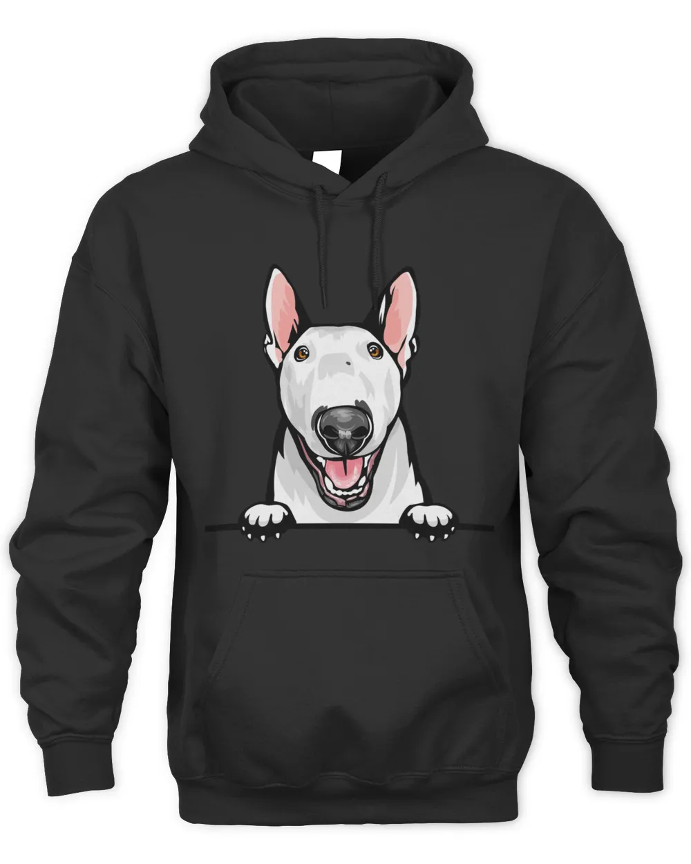 Animal Dog Bull Terrier 8kkkfv5abce Color Peeking Unisex Hoodie black s
