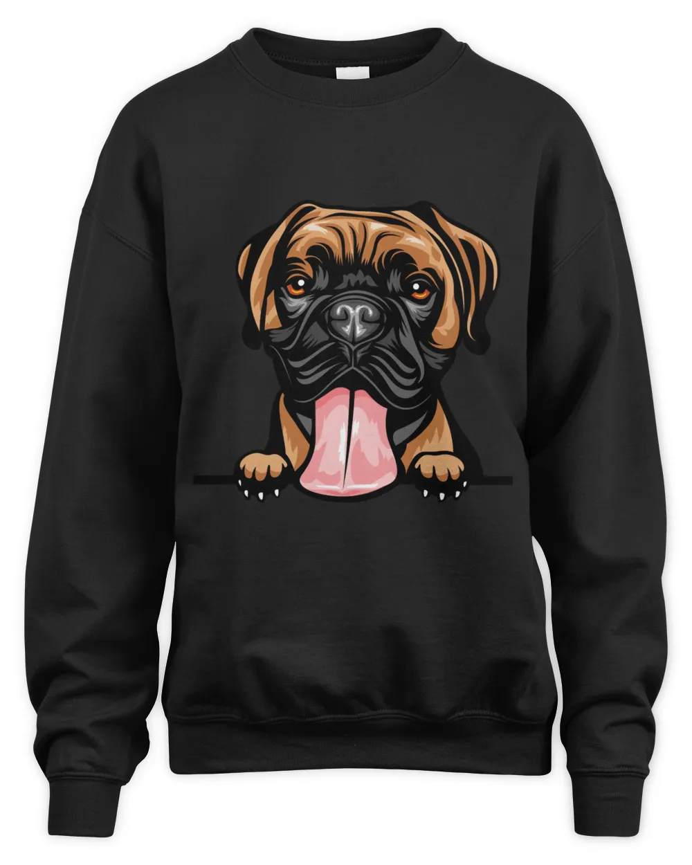 Animal Dog Boxer 8jjj4rfff Color Peeking Unisex Sweatshirt black s