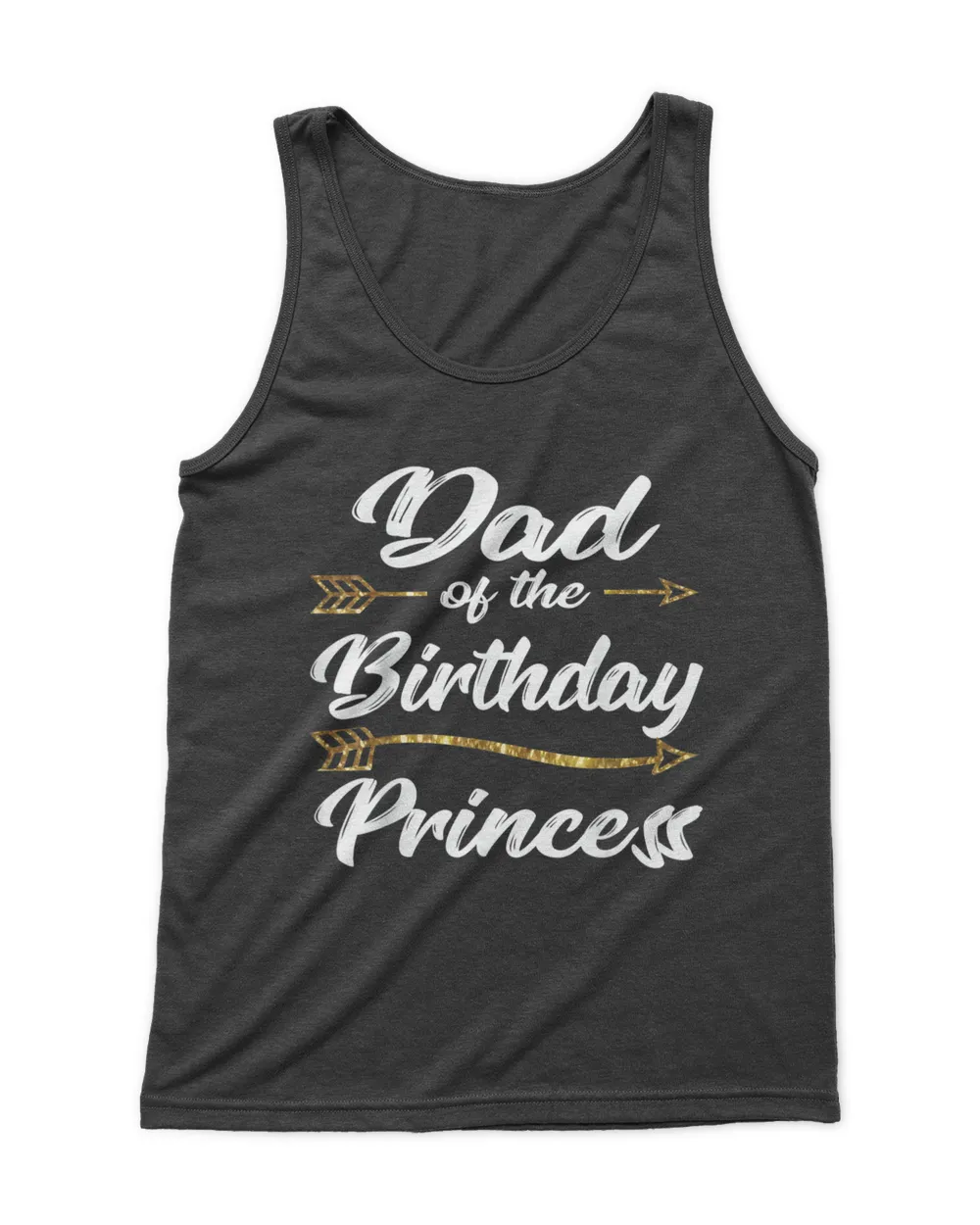 Mens Dad of the Birthday Princess Girl Tee for Father Daddy Papa T-Shirt Men's Tank Top black s