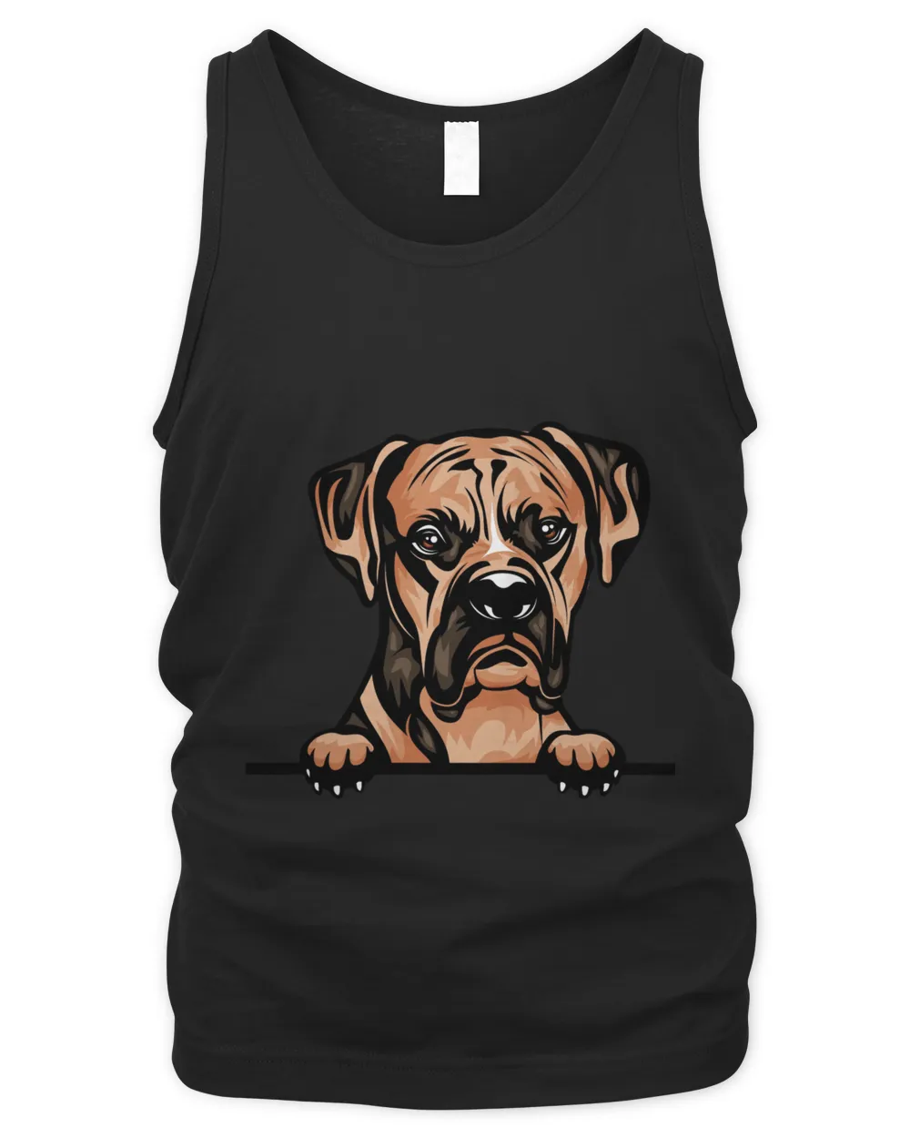 Animal Dog Boxer 6yhkmc Color Peeking Men's Tank Top black s