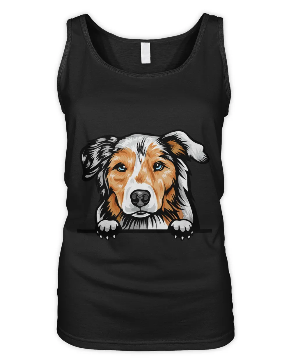 Animal Dog Australian Shepherd shirt Women's Tank Top black s