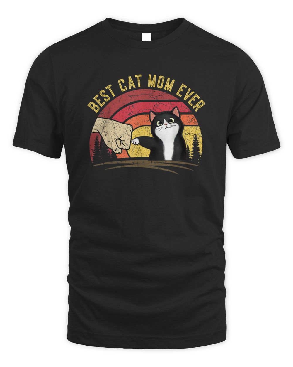 Vintage Best Cat Mom Ever Cat shirts for Women - Funny Cat T-Shirt Unisex Standard T-Shirt black s
