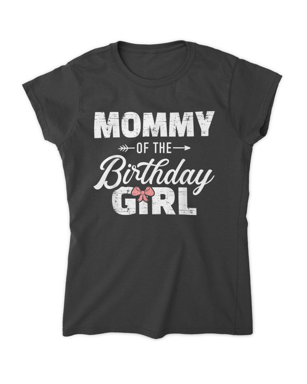 Mommy of the birthday daughter girl matching family for mom T-Shirt Women's Soft Style Fitted T-Shirt black s