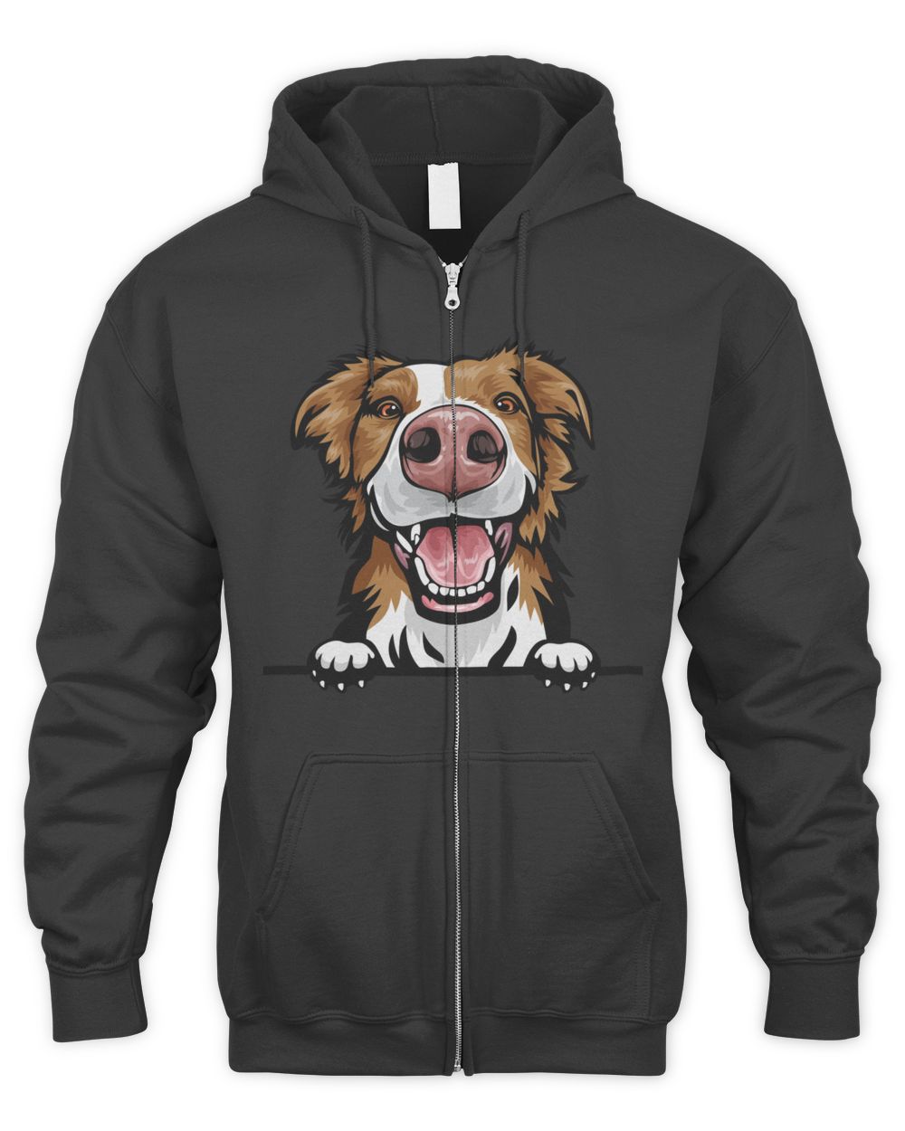 Animal Dog Border Collie Men's Zip Hoodie black s