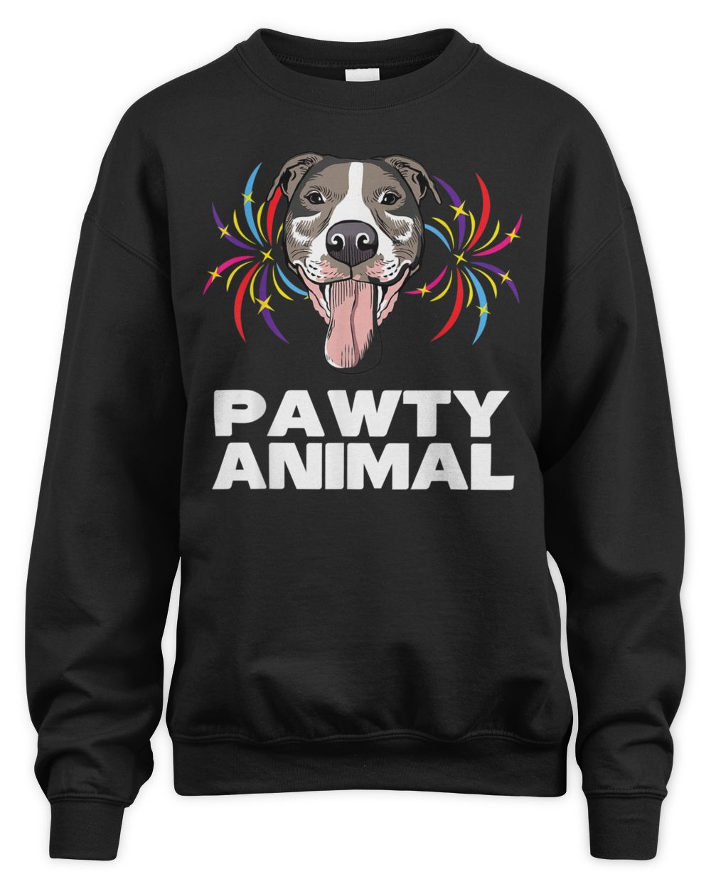 Mens Pawty Animal Party Dog Partying Funny Dog Lovers T-Shirt Unisex Sweatshirt black s