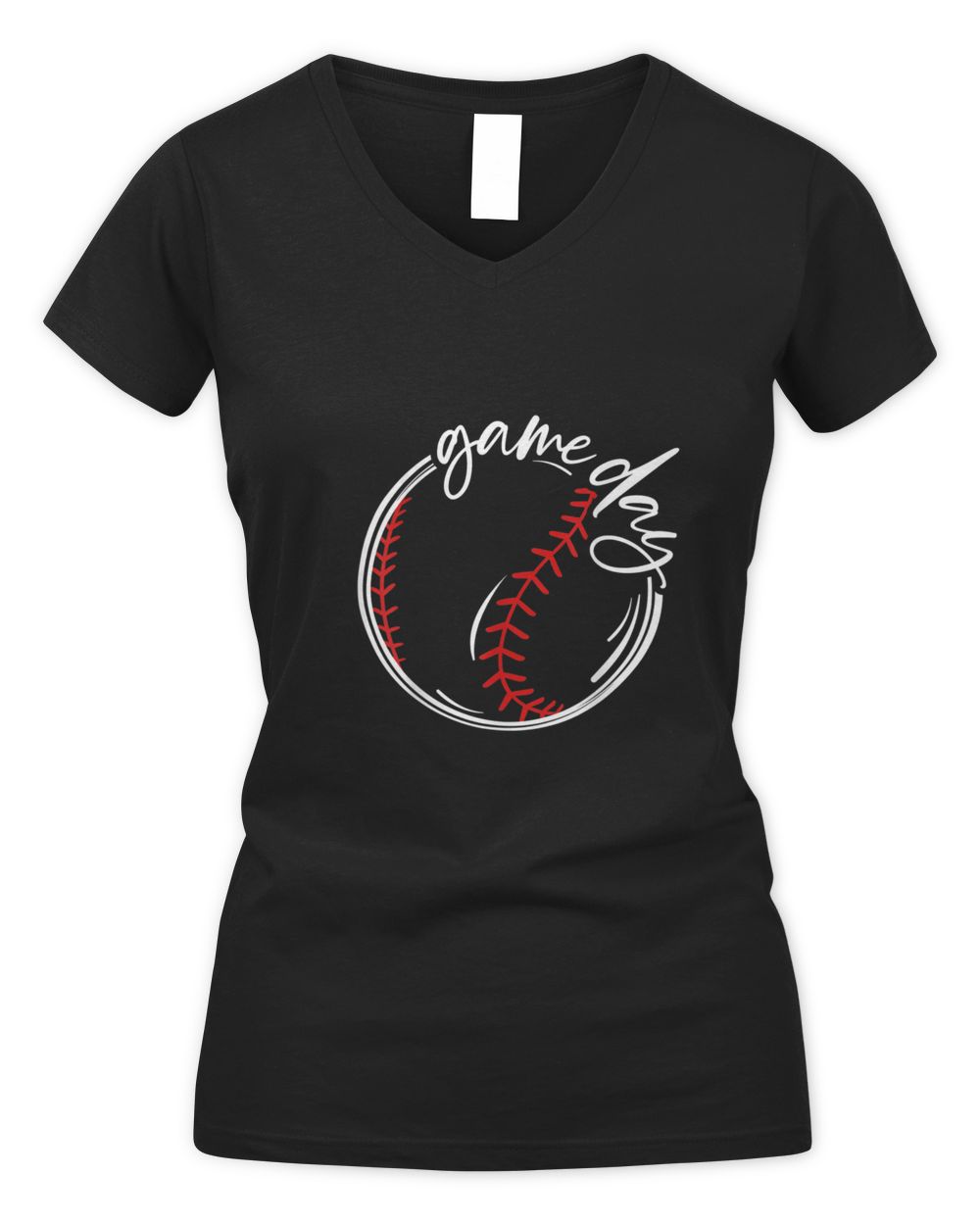 Softball Mom Baseball Mom Game Day Womens Mothers Day 2023 T-Shirt Women's V-Neck T-Shirt black s