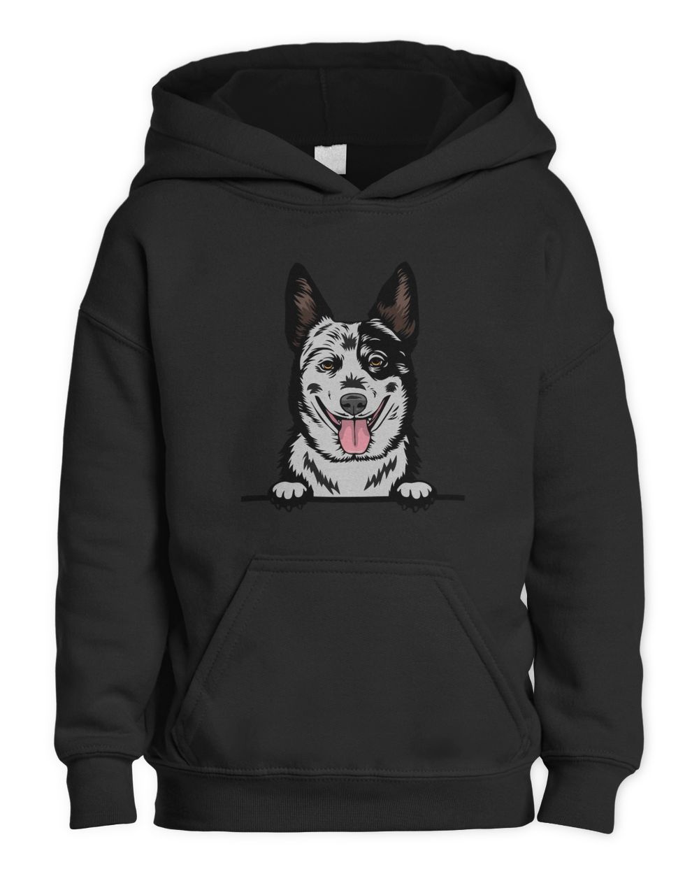 Animal Dog Australian Cattle Kids Pullover Hoodie black xs
