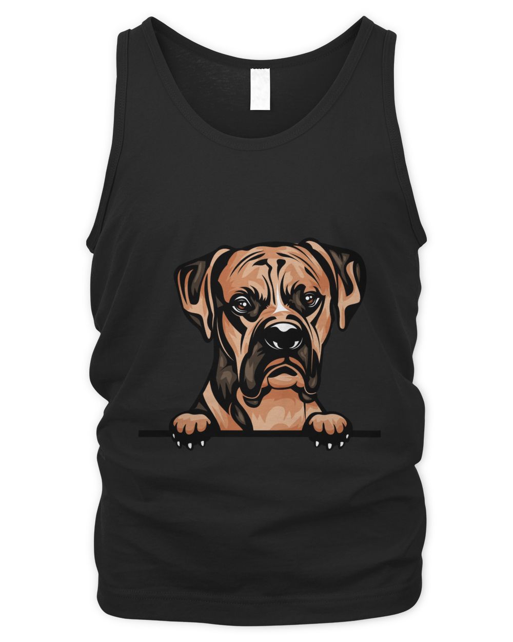 Animal Dog Boxer 6yhkmc Color Peeking Men's Tank Top black s