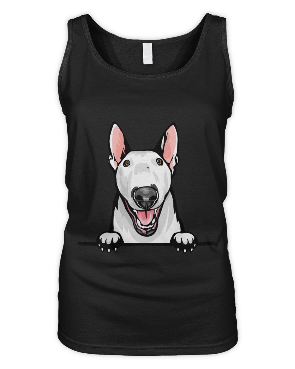 Animal Dog Bull Terrier 8kkkfv5abce Color Peeking Women's Tank Top black s