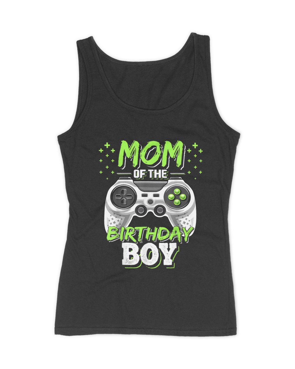 Mom of the Birthday Boy Matching Video Gamer Birthday Party T-Shirt Women's Tank Top black s