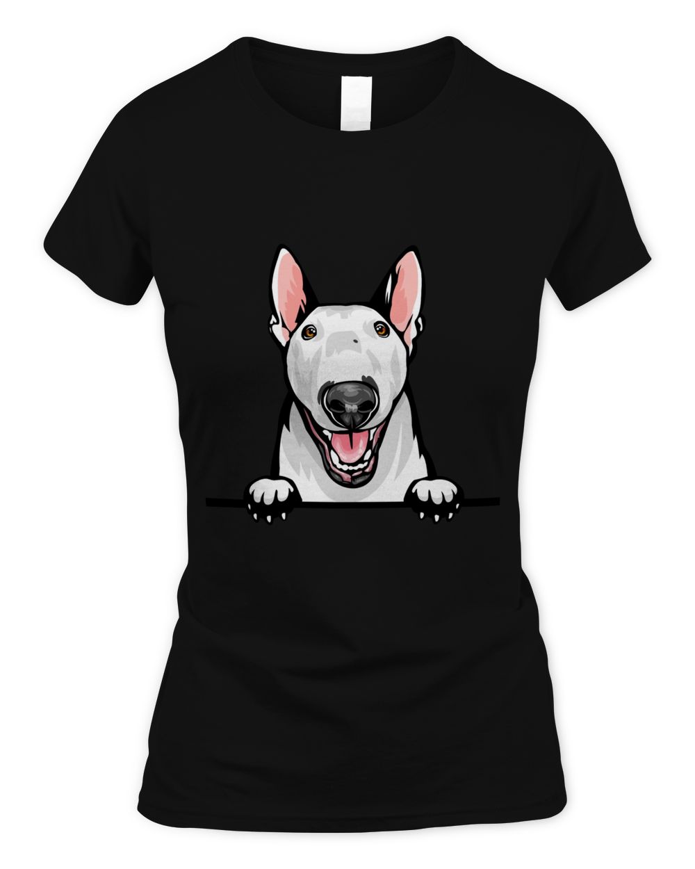 Animal Dog Bull Terrier 8kkkfv5abce Color Peeking Women's Standard T-Shirt black s