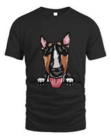Animal Dog Bull Terrier mffeabfdyr Color Peeking Unisex Standard T-Shirt black s