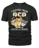 I Suffer From OCD Obsessive Cat Disorder Pet Lovers Gift Long Sleeve T-Shirt Men's Premium Tshirt black s