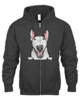 Animal Dog Bull Terrier 8kkkfv5abce Color Peeking Men's Zip Hoodie black s