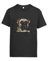 Animal Dog Bull Mastiff 6577g44e Color Peeking Kids Standard T-Shirt black xs