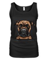 Animal Dog Boxer kkmffeabfdyr Color Peeking Women's Tank Top black s